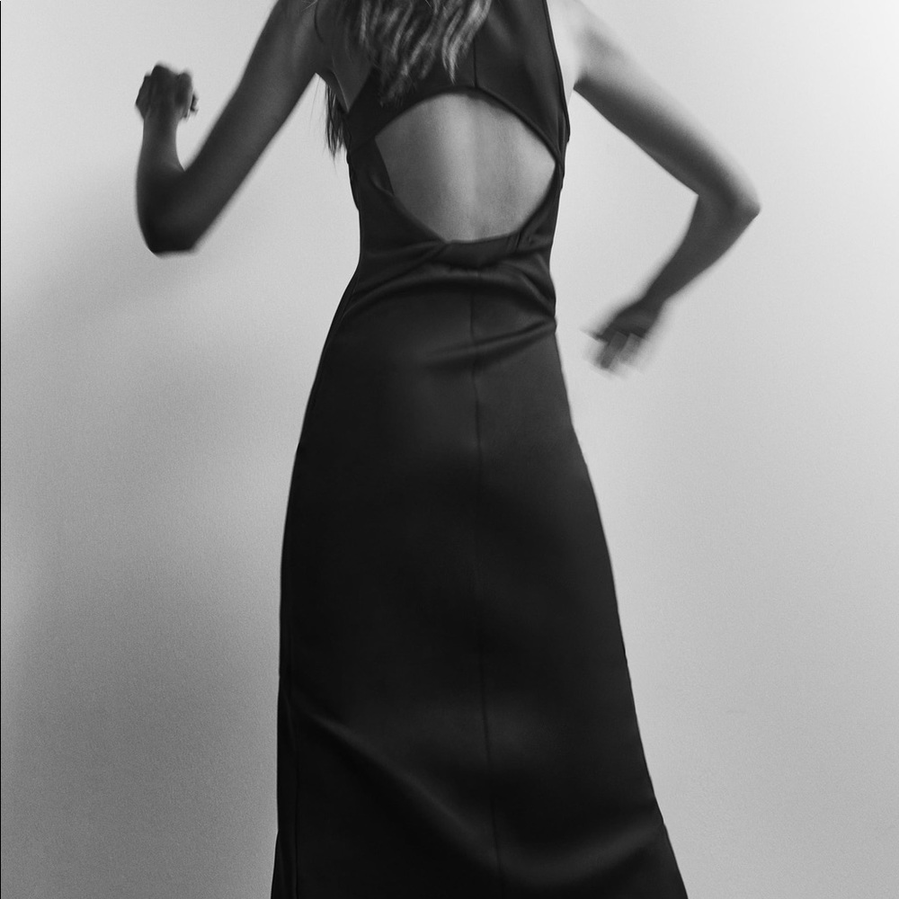 Zara open back dress